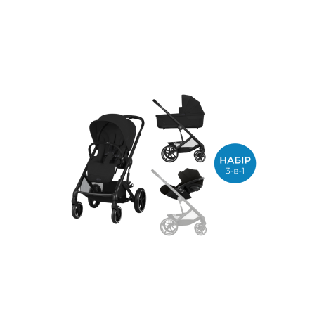 Коляска Balios S 3 в1 BLK Moon Black