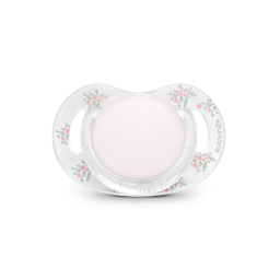 Пустушка фізіологічна, 0-6 місяців, "Poetry", світло-рожева з малюнком