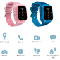 Дитячій смарт-годинник телефон WATCH - ZAZU 4G / GPS (рожевий) - lebebe-boutique - 3