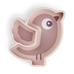 Силіконова тарілка для перекусів Done by deer - Stick&Stay Birdee Пудра