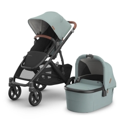 Коляска універсальна 2в1 Uppababy Vista V3 Kenzi Mystic Aqua/Carbon Frame/Saddle Leather