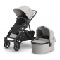 Коляска універсальна 2в1 Uppababy Vista V3 Savannah Pearl Gray Jacquard/Carbon Frame/Chestnut Leather