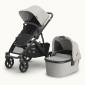 Коляска універсальна 2в1 Uppababy Vista V3 Savannah Pearl Gray Jacquard/Carbon Frame/Chestnut Leather