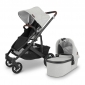 Універсальна коляска 2 в 1 UPPAbaby CRUZ V2 + Carrycot  Anthony White and Grey chenille/Carbon frame/Chestnut leather