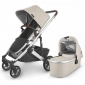 Універсальна коляска 2 в 1 UPPAbaby CRUZ V2 + Carrycot Declan Oat Melange/Silver frame/Chestnut leather