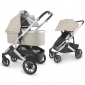 Універсальна коляска 2 в 1 UPPAbaby CRUZ V2 + Carrycot Declan Oat Melange/Silver frame/Chestnut leather - lebebe-boutique - 5