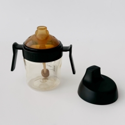 Поїльник-непроливайка Heorshe з трубочкою 6+ міс 210 мл Чорний