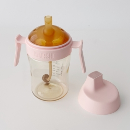 Поїльник-непроливайка Heorshe з трубочкою 9+ міс 300 мл Рожевий