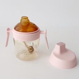 Поїльник-непроливайка Heorshe з трубочкою 6+ міс 210 мл Рожевий