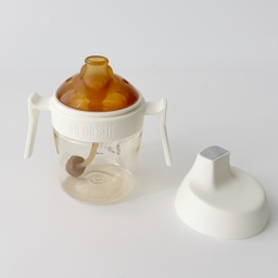 Поїльник-непроливайка Heorshe з трубочкою 6+ міс 210 мл Білий