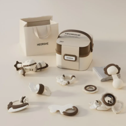 Набір брязкалець та силіконових гризунців HEORSHE Tiny Rattle