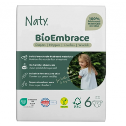 Органічні дитячі підгузки BioEmbrace "NATY" (розмір 6, 16+ кг) Naty, 17 шт