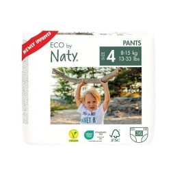 Органічні підгузки-трусики Eco by Naty Розмір 4 (від 8 до 15 кг) 36 шт