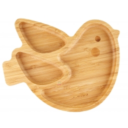 Дитяча бамбукова секційна тарілка на присосці Miniland Chick