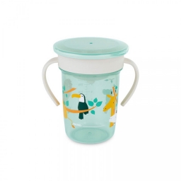 Навчальний поїльник-непроливайка 270 мл Miniland Baby Jungle 360