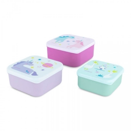 Набір з 3 контейнерів для їжі Miniland Fantasy 250 мл, 350 мл та 540 мл