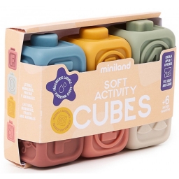 М’які кубики для малюків Miniland Activity Cubes (6 шт)