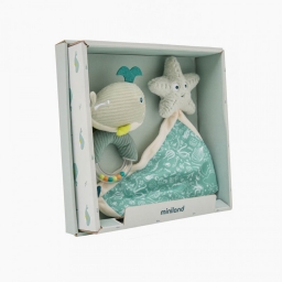 Перший подарунок малюку Miniland «Океан» — комфортер та брязкальце