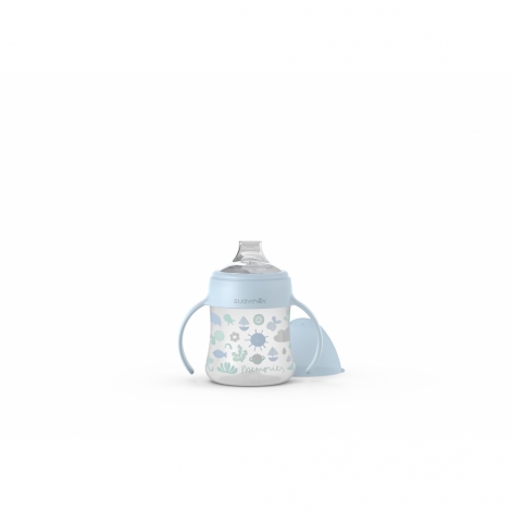Чашка з силіконовим носиком, 150 мл,+4 місяці, "Memories - історії малюків"/блакитна - lebebe-boutique - 2
