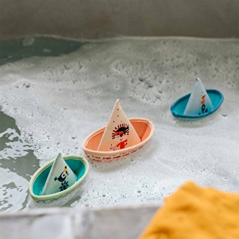 Игрушка для ванной Lilliputiens Три Кораблика Джунгли (83288) - lebebe-boutique - 9