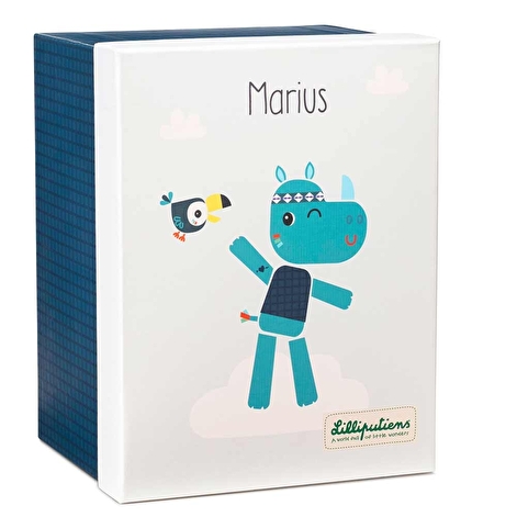 М'яка іграшка в подарунковій коробці Lilliputiens Носоріг Маріус (83247) - lebebe-boutique - 3
