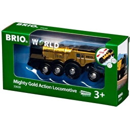 Могутній золотий локомотив BRIO на батарейках (33630)