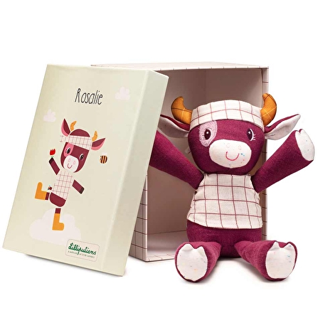 Мягкая игрушка в подарочной коробке Lilliputiens Коровка Розали (83248)