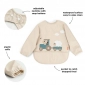 Нагрудник з рукавами Done by Deer Tiny Farm, пісочний - lebebe-boutique - 2