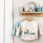 Нагрудник з рукавами Done by Deer Tiny Farm, пісочний - lebebe-boutique - 3