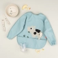 Нагрудник з рукавами та кишенею Tiny Farm, синій - lebebe-boutique - 3