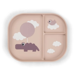 Розділена тарілка Foodie Happy Clouds, пудрова