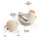 Сенсорний брязкальце‑гризунець Clucky Піщаний. - lebebe-boutique - 3