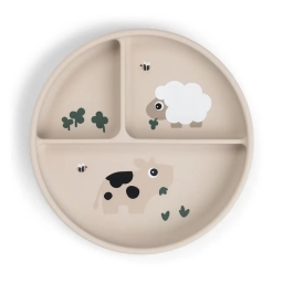 Розділена тарілка Stick&Stay Tiny Farm, пісочна