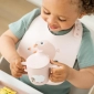 Силіконовий поїльник Tiny Farm, пудровий, 2 ручки - lebebe-boutique - 4