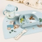 Силіконовий килимок під тарілку Tiny Farm, синій - lebebe-boutique - 3
