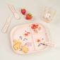 Тарілка секційна Foodie Tiny Farm Пудрова - lebebe-boutique - 2