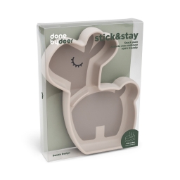 Силіконова тарілка з присоскою Stick & Stay Lalee Пісочна