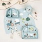 Розділена мисочка Stick&Stay Tiny Farm, блакитна - lebebe-boutique - 3