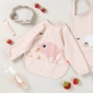 Нагрудник з рукавами та кишенею Tiny Farm, пудровий - lebebe-boutique - 3
