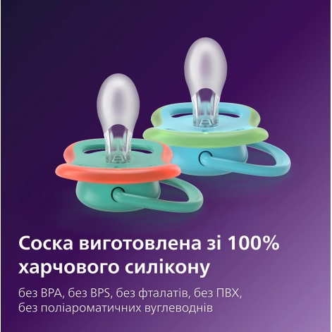 Пустушка Avent Ultra Air, 6-18 міс., 2шт, дизайн для хлопчиків. - lebebe-boutique - 9
