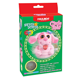 PAULINDA Маса для ліплення Super Dough Circle Baby Собака заводний механізм (рожева)