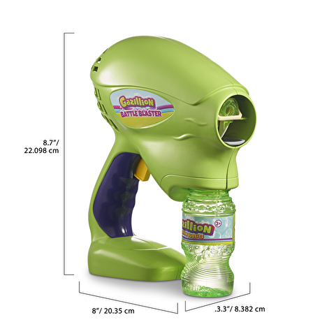 Gazillion Генератор мильних бульбашок Gazillion автоматичний бластер, в наборі р-н 118мл - lebebe-boutique - 3