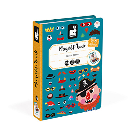 Janod Магнітна книга - Смішні обличчя - хлопчик - lebebe-boutique - 3