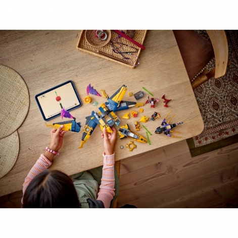 Конструктор LEGO Ninjago Суперштормовий реактивний літак Рас та Арін - lebebe-boutique - 8