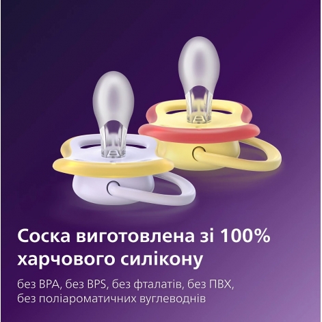 Пустушка Avent Ultra Air, 0-6 міс., 2 шт, дизайн для дівчат. - lebebe-boutique - 9