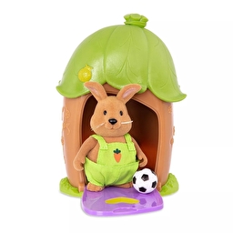 Li`l Woodzeez Ігровий набір - Будиночок c сюрпризом (зелений дах, 1 фігурка кролика, 1 аксесуар)