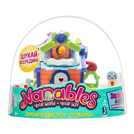 Nanables Ігрова фігурка Jazwares Nanables Small House Зимовий дивосвіт, Лижний будиночок Схованка - lebebe-boutique - 2