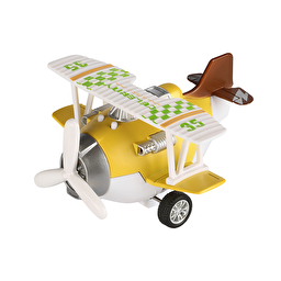 Same Toy Літак металевий інерційний Aircraft зі світлом і звуком (жовтий)