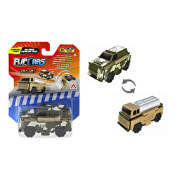 Flip Cars Машинка-трансформер 2 в 1 Командна вантажівка і Вантажівка-заправник ВВС