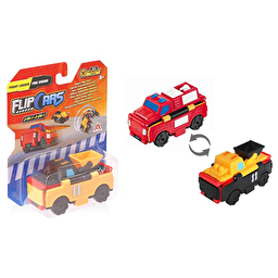 Flip Cars Машинка-трансформер 2 в 1 Фронтальний навантажувач і Пожежний автомобіль